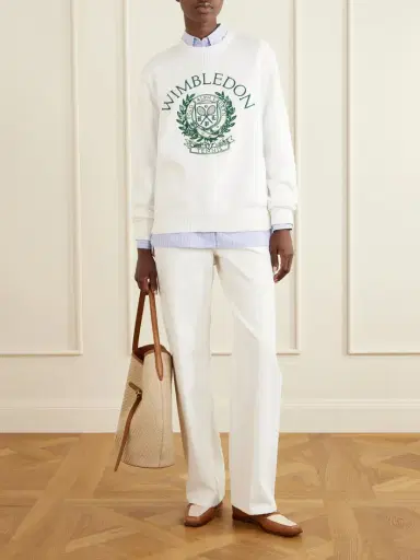 Polo Ralph Lauren + Wimbledon Logo-embroidered Cotton Sweater | Thumbnail 2 Polo Ralph Lauren + Wimbledon Logo-embroidered Cotton Sweater | Thumbnail 2