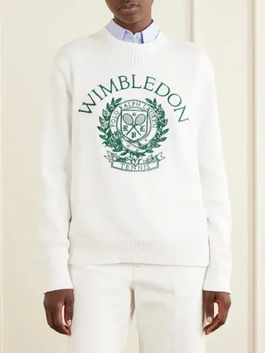 Polo Ralph Lauren + Wimbledon Logo-embroidered Cotton Sweater | Thumbnail 3 Polo Ralph Lauren + Wimbledon Logo-embroidered Cotton Sweater | Thumbnail 3