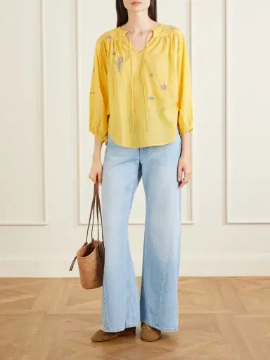 Mother The Breeze Embroidered Cotton-blend Voile Blouse | Thumbnail 2 Mother The Breeze Embroidered Cotton-blend Voile Blouse | Thumbnail 2