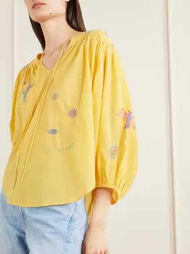 Mother The Breeze Embroidered Cotton-blend Voile Blouse | Thumbnail 4 Mother The Breeze Embroidered Cotton-blend Voile Blouse | Thumbnail 4