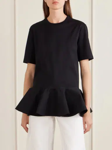 Alaïa Peplum Cotton-jersey T-shirt | Thumbnail 2 Alaïa Peplum Cotton-jersey T-shirt | Thumbnail 2