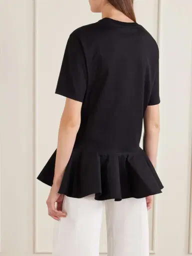 Alaïa Peplum Cotton-jersey T-shirt | Thumbnail 3 Alaïa Peplum Cotton-jersey T-shirt | Thumbnail 3
