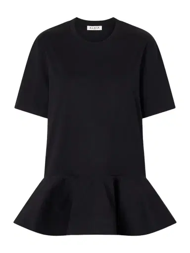 Alaïa Peplum Cotton-jersey T-shirt | Thumbnail 1 Alaïa Peplum Cotton-jersey T-shirt | Thumbnail 1