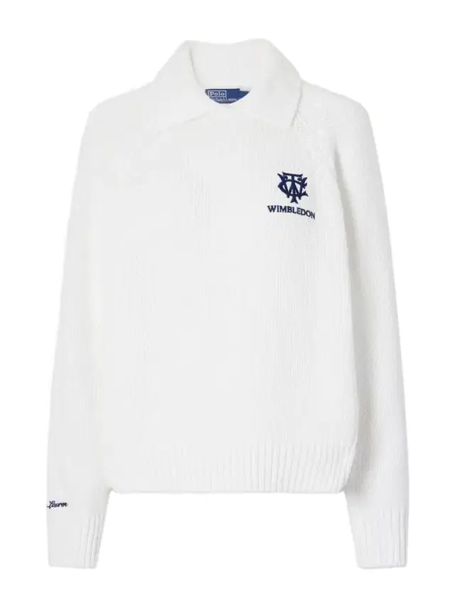 + Wimbledon Logo-embroidered Cotton Sweater + Wimbledon Logo-embroidered Cotton Sweater
