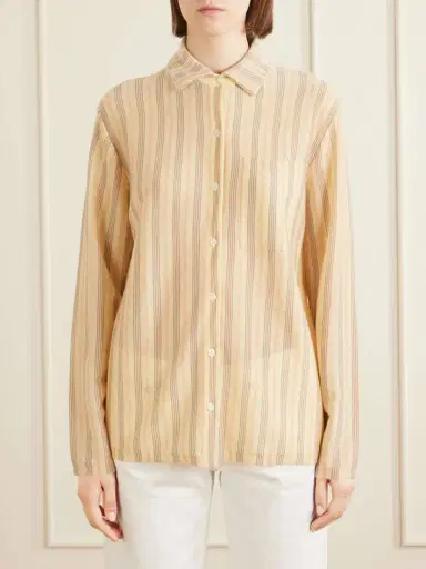 Guest In Residence Showtime Striped Cashmere Shirt | Thumbnail 3 Guest In Residence Showtime Striped Cashmere Shirt | Thumbnail 3