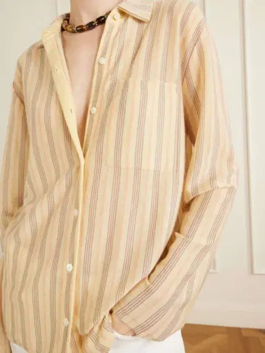 Guest In Residence Showtime Striped Cashmere Shirt | Thumbnail 5 Guest In Residence Showtime Striped Cashmere Shirt | Thumbnail 5