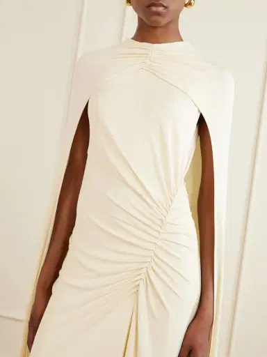 Simkhai Cape-effect Gathered Jersey Gown | Thumbnail 4 Simkhai Cape-effect Gathered Jersey Gown | Thumbnail 4