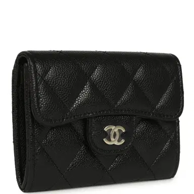 Chanel Chanel Classic Card Holder Wallet Black Shiny Caviar Light Gold Hardware | Thumbnail 2 Chanel Chanel Classic Card Holder Wallet Black Shiny Caviar Light Gold Hardware | Thumbnail 2