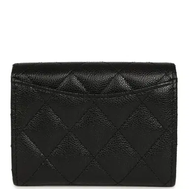 Chanel Chanel Classic Card Holder Wallet Black Shiny Caviar Light Gold Hardware | Thumbnail 3 Chanel Chanel Classic Card Holder Wallet Black Shiny Caviar Light Gold Hardware | Thumbnail 3