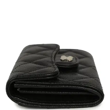 Chanel Chanel Classic Card Holder Wallet Black Shiny Caviar Light Gold Hardware | Thumbnail 4 Chanel Chanel Classic Card Holder Wallet Black Shiny Caviar Light Gold Hardware | Thumbnail 4
