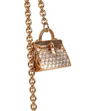 HERMÈS Hermes Amulettes Kelly Long Necklace Diamonds 18K Rose Gold | Thumbnail 4 HERMÈS Hermes Amulettes Kelly Long Necklace Diamonds 18K Rose Gold | Thumbnail 4