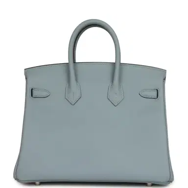 HERMÈS Hermes Birkin 25 Bleu Lin Swift Palladium Hardware | Thumbnail 4 HERMÈS Hermes Birkin 25 Bleu Lin Swift Palladium Hardware | Thumbnail 4