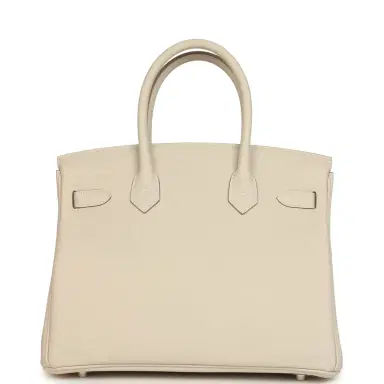 HERMÈS Hermes Birkin 30 Craie Togo Palladium Hardware | Thumbnail 4 HERMÈS Hermes Birkin 30 Craie Togo Palladium Hardware | Thumbnail 4