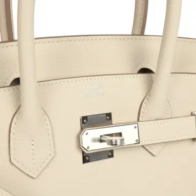 HERMÈS Hermes Birkin 30 Craie Togo Palladium Hardware | Thumbnail 7 HERMÈS Hermes Birkin 30 Craie Togo Palladium Hardware | Thumbnail 7