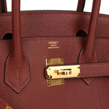 HERMÈS Hermes Birkin 30 Rouge H Togo Gold Hardware | Thumbnail 7 HERMÈS Hermes Birkin 30 Rouge H Togo Gold Hardware | Thumbnail 7
