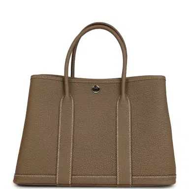 HERMÈS Hermes Garden Party 30 Etoupe Negonda Palladium Hardware | Thumbnail 4 HERMÈS Hermes Garden Party 30 Etoupe Negonda Palladium Hardware | Thumbnail 4