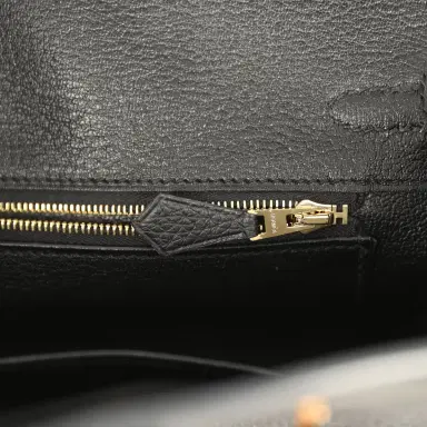 HERMÈS Pre-owned Hermes Birkin 25 Touch Black Togo and Shiny Niloticus Crocodile Touch Rose Gold Hardware | Thumbnail 9 HERMÈS Pre-owned Hermes Birkin 25 Touch Black Togo and Shiny Niloticus Crocodile Touch Rose Gold Hardware | Thumbnail 9