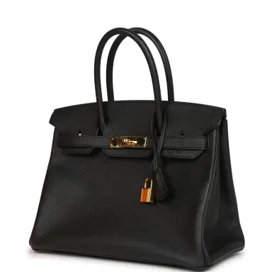 HERMÈS Pre-owned Hermes Birkin 30 Black Epsom Gold Hardware | Thumbnail 5 HERMÈS Pre-owned Hermes Birkin 30 Black Epsom Gold Hardware | Thumbnail 5