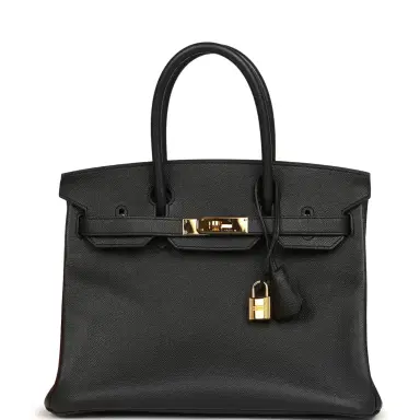 HERMÈS Pre-owned Hermes Birkin 30 Black Epsom Gold Hardware | Thumbnail 1 HERMÈS Pre-owned Hermes Birkin 30 Black Epsom Gold Hardware | Thumbnail 1