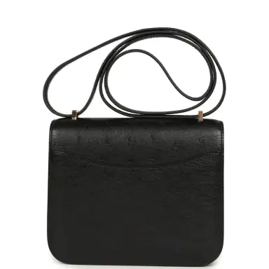 HERMÈS Pre-owned Hermes Constance 18 Black Ostrich Rose Gold Hardware | Thumbnail 4 HERMÈS Pre-owned Hermes Constance 18 Black Ostrich Rose Gold Hardware | Thumbnail 4