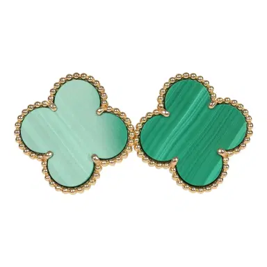 Van Cleef & Arpels Pre-owned Van Cleef & Arpels Magic Alhambra Malachite Earrings 18K Yellow Gold | Thumbnail 1 Van Cleef & Arpels Pre-owned Van Cleef & Arpels Magic Alhambra Malachite Earrings 18K Yellow Gold | Thumbnail 1