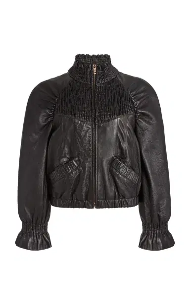 Chloé Shirred Leather Jacket | Thumbnail 3 Chloé Shirred Leather Jacket | Thumbnail 3