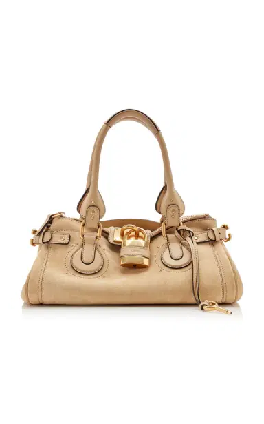 Chloé Paddington Suede Shoulder Bag | Thumbnail 1 Chloé Paddington Suede Shoulder Bag | Thumbnail 1