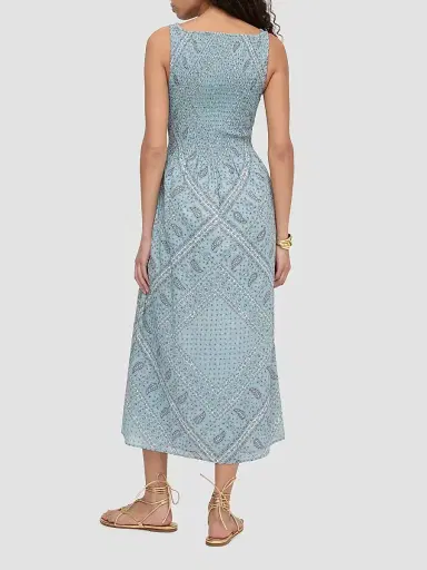 Hill House Home Women's The Cosima Nap Dress - Blue Gemstone Mosaic Scarf - Size XXS | Thumbnail 3 Hill House Home Women's The Cosima Nap Dress - Blue Gemstone Mosaic Scarf - Size XXS | Thumbnail 3