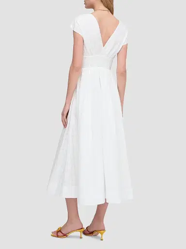 Hill House Home Women's The Lucille Dress - White Crinkle Check | Thumbnail 3 Hill House Home Women's The Lucille Dress - White Crinkle Check | Thumbnail 3