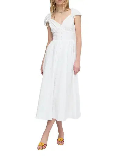 Hill House Home Women's The Lucille Dress - White Crinkle Check | Thumbnail 1 Hill House Home Women's The Lucille Dress - White Crinkle Check | Thumbnail 1