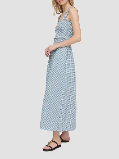 Hill House Home Women's The Azalea Midi Nap Dress - Lagoon Gingham | Thumbnail 2 Hill House Home Women's The Azalea Midi Nap Dress - Lagoon Gingham | Thumbnail 2
