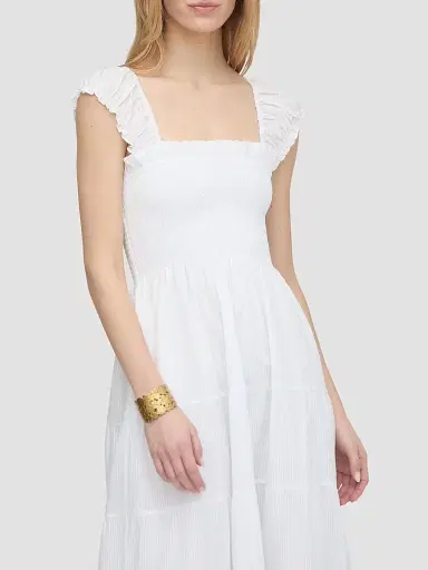 Hill House Home Women's The Stella Nap Dress - White Shadow Stripe | Thumbnail 4 Hill House Home Women's The Stella Nap Dress - White Shadow Stripe | Thumbnail 4