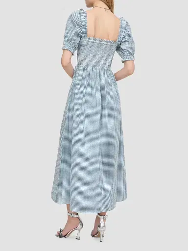 Hill House Home Women's The Scarlett Midi Nap Dress - Lagoon Gingham - Size Small | Thumbnail 3 Hill House Home Women's The Scarlett Midi Nap Dress - Lagoon Gingham - Size Small | Thumbnail 3