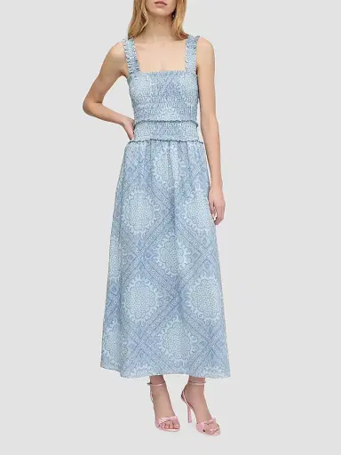 Hill House Home Women's The Azalea Maxi Nap Dress - Dusty Blue Paisley Scarf | Thumbnail 2 Hill House Home Women's The Azalea Maxi Nap Dress - Dusty Blue Paisley Scarf | Thumbnail 2