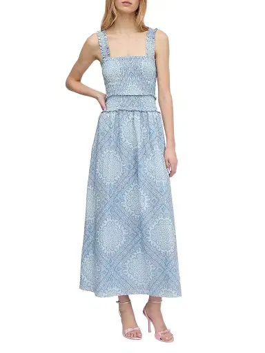 Hill House Home Women's The Azalea Maxi Nap Dress - Dusty Blue Paisley Scarf | Thumbnail 1 Hill House Home Women's The Azalea Maxi Nap Dress - Dusty Blue Paisley Scarf | Thumbnail 1