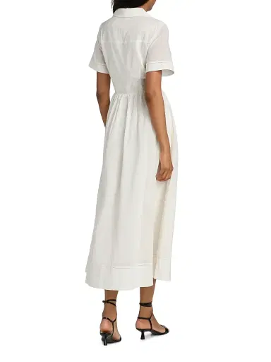 Staud Women's Meryl Voile Midi Shirtdress - White | Thumbnail 5 Staud Women's Meryl Voile Midi Shirtdress - White | Thumbnail 5