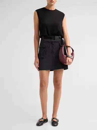 L'Agence Women's Norene Windbreaker Miniskirt - Black - Size 14 | Thumbnail 2 L'Agence Women's Norene Windbreaker Miniskirt - Black - Size 14 | Thumbnail 2