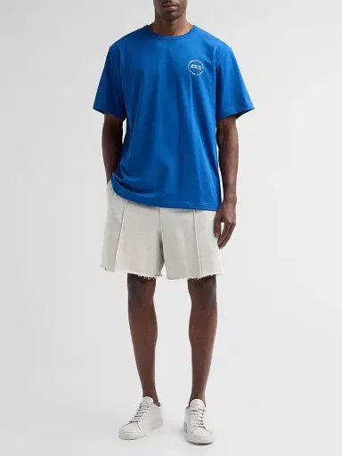 Helmut Lang Men's Compact French Cotton Terry Shorts - Light Grey Melange - Size XL | Thumbnail 2 Helmut Lang Men's Compact French Cotton Terry Shorts - Light Grey Melange - Size XL | Thumbnail 2