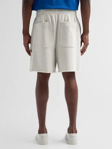 Helmut Lang Men's Compact French Cotton Terry Shorts - Light Grey Melange - Size XL | Thumbnail 3 Helmut Lang Men's Compact French Cotton Terry Shorts - Light Grey Melange - Size XL | Thumbnail 3
