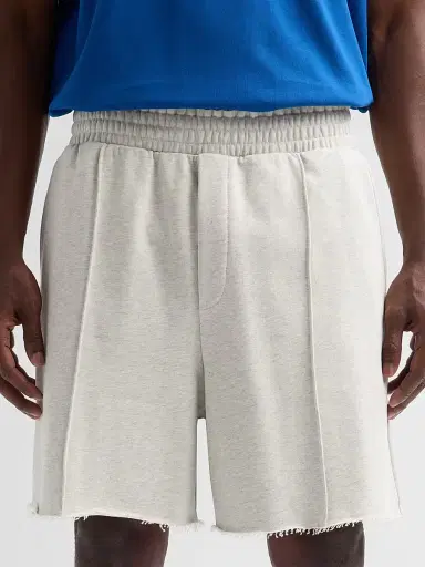 Helmut Lang Men's Compact French Cotton Terry Shorts - Light Grey Melange - Size XL | Thumbnail 5 Helmut Lang Men's Compact French Cotton Terry Shorts - Light Grey Melange - Size XL | Thumbnail 5