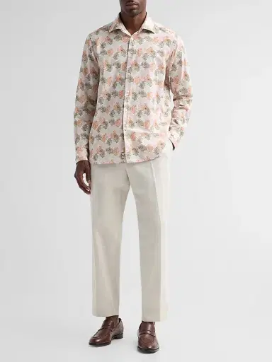 Saks Fifth Avenue Men's COLLECTION Palm Cotton Shirt - Orange | Thumbnail 2 Saks Fifth Avenue Men's COLLECTION Palm Cotton Shirt - Orange | Thumbnail 2