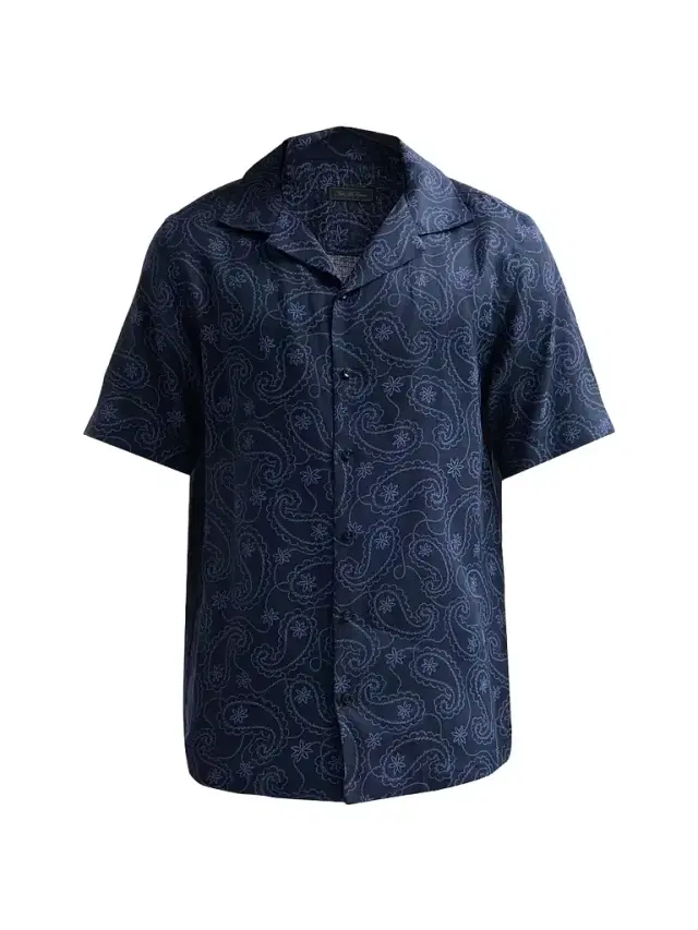 Men's COLLECTION Flower Cotton Camp Shirt Men's COLLECTION Flower Cotton Camp Shirt