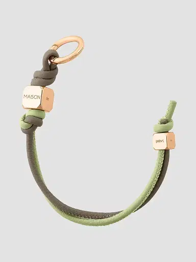 MAISON de SABRÉ Women's Leather Wristlet Charm - Cashmere Matcha | Thumbnail 3 MAISON de SABRÉ Women's Leather Wristlet Charm - Cashmere Matcha | Thumbnail 3