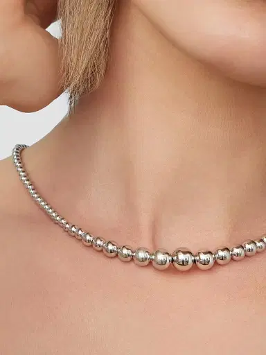 Oradina Women's Belle of the Ball Necklace in Sterling Silver - Silver | Thumbnail 2 Oradina Women's Belle of the Ball Necklace in Sterling Silver - Silver | Thumbnail 2