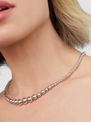 Oradina Women's Belle of the Ball Necklace in Sterling Silver - Silver | Thumbnail 3 Oradina Women's Belle of the Ball Necklace in Sterling Silver - Silver | Thumbnail 3