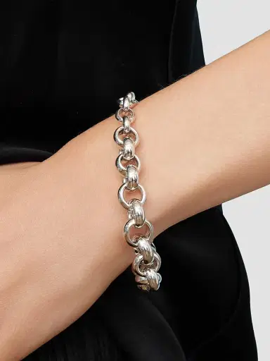 Oradina Women's Roll with it Rolo Bracelet in Sterling Silver - Silver | Thumbnail 2 Oradina Women's Roll with it Rolo Bracelet in Sterling Silver - Silver | Thumbnail 2