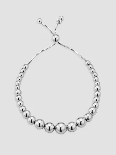 Oradina Women's Belle of the Ball Adjustable Bracelet in Sterling Silver - Silver | Thumbnail 5 Oradina Women's Belle of the Ball Adjustable Bracelet in Sterling Silver - Silver | Thumbnail 5