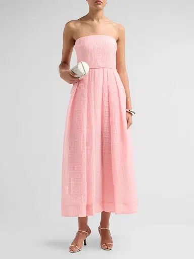 As It May Women's Caliora Jacquard Cocktail Midi Dress - Peony | Thumbnail 2 As It May Women's Caliora Jacquard Cocktail Midi Dress - Peony | Thumbnail 2