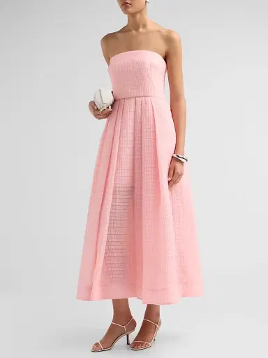 As It May Women's Caliora Jacquard Cocktail Midi Dress - Peony | Thumbnail 4 As It May Women's Caliora Jacquard Cocktail Midi Dress - Peony | Thumbnail 4