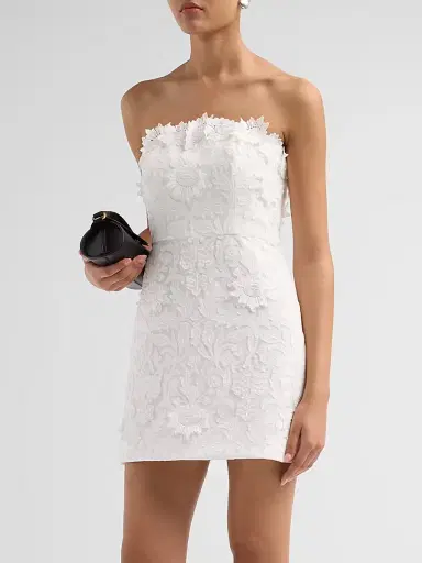As It May Women's Nerida Floral Appliqué Sheath Mini Dress - Ivory - Size XXL | Thumbnail 4 As It May Women's Nerida Floral Appliqué Sheath Mini Dress - Ivory - Size XXL | Thumbnail 4